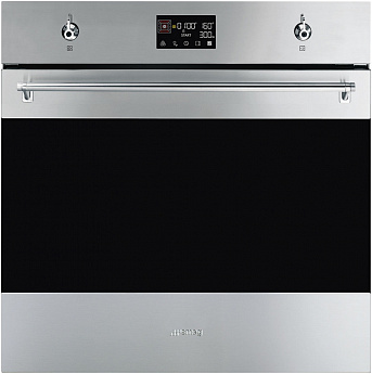 картинка Электрический духовой шкаф с СВЧ Smeg SO6302M2X  картинка Электрический духовой шкаф с СВЧ Smeg SO6302M2X