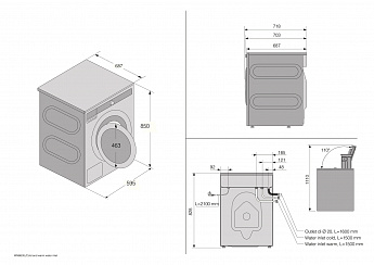 картинка Стиральная машина с паром Asko W7124XXLW белый 