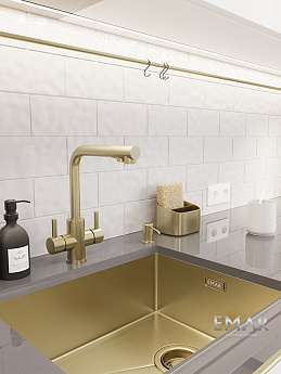 картинка Смеситель Oulin OL-8021 Matt Gold 