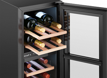 картинка Встраиваемый винный шкаф Weissgauff WWCI-16 DB DualZone 