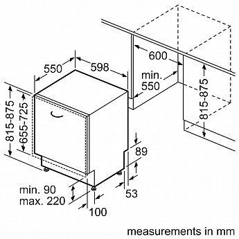 картинка Посудомоечная машина встраиваемая Bosch SMV4HVX31E 