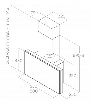 картинка Кухонная вытяжка Elica PLAT @ WH/F/80 