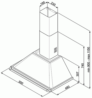 картинка Кухонная вытяжка Smeg KT90BLE 