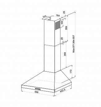 картинка Кухонная вытяжка Lex BRIZ 600 INOX   картинка Кухонная вытяжка Lex BRIZ 600 INOX