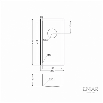 картинка Мойка для кухни Emar EMB-126А PVD Nano Satine  картинка Мойка для кухни Emar EMB-126А PVD Nano Satine