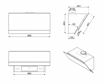 картинка Кухонная вытяжка Smeg KV694R 