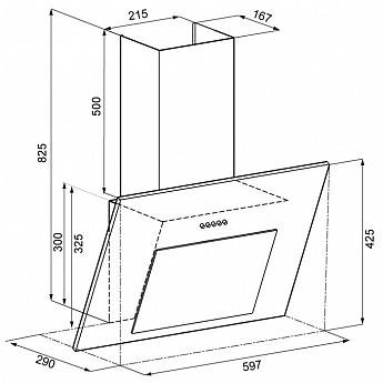 картинка Кухонная вытяжка Krona FREYA 600 BLACK PB 