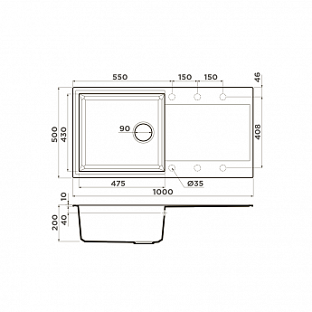 картинка Мойка Omoikiri SAKAIME 100 