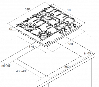 картинка Варочная панель Kuppersberg FG 63 B 