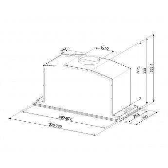 картинка Кухонная вытяжка Smeg KICGR52X  картинка Кухонная вытяжка Smeg KICGR52X