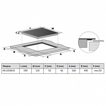 картинка Варочная панель Korting HK 63500 B 