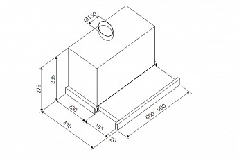 картинка Кухонная вытяжка Bertazzoni KTE60MOD1C 