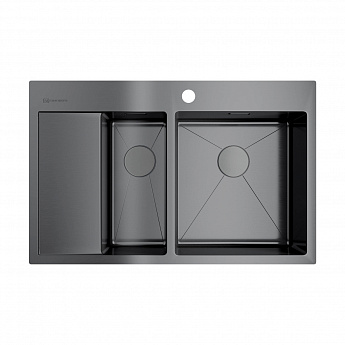 картинка Мойка для кухни Omoikiri Akisame-78-2-GM-R  картинка Мойка для кухни Omoikiri Akisame-78-2-GM-R