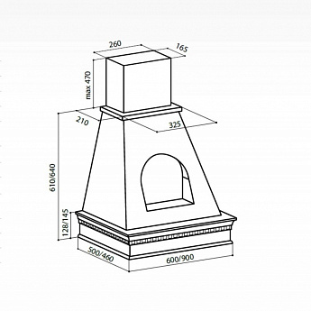 картинка Кухонная вытяжка Lex ANCONA 600 WHITE 