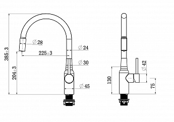 картинка Смеситель Longran SPRINT LOGIC LM219A, GunGrey/Black  картинка Смеситель Longran SPRINT LOGIC LM219A, GunGrey/Black