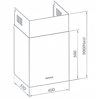 картинка Кухонная вытяжка Weissgauff Box 40 PB Black 