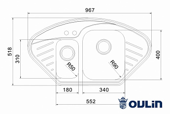 картинка Мойка для кухни Oulin OL-310  картинка Мойка для кухни Oulin OL-310