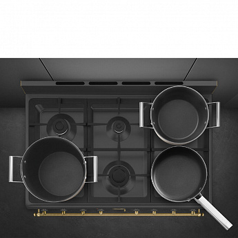 картинка Комбинированная кухонная плита Smeg CO96GMA9  картинка Комбинированная кухонная плита Smeg CO96GMA9