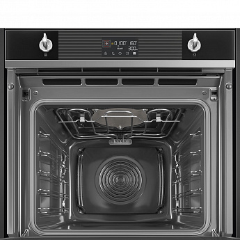 картинка Электрический духовой шкаф с СВЧ Smeg SO6102M2N  картинка Электрический духовой шкаф с СВЧ Smeg SO6102M2N