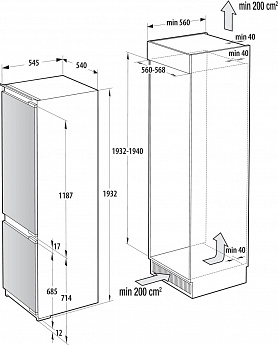 картинка Встраиваемый холодильник Gorenje NRKI519E82WF  картинка Встраиваемый холодильник Gorenje NRKI519E82WF