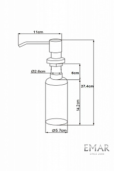 картинка Дозатор для мыла Emar Quartz ЕД-401D алмаз  картинка Дозатор для мыла Emar Quartz ЕД-401D алмаз