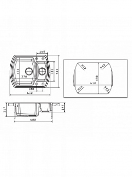 картинка Кухонная мойка Florentina НИРЕ-630K коричневый 