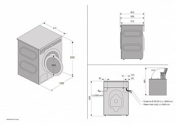картинка Стиральная машина с паром Asko W5096CW белый 