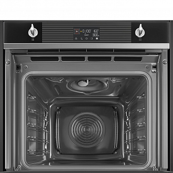 картинка Электрический духовой шкаф с СВЧ Smeg SO6102M2N  картинка Электрический духовой шкаф с СВЧ Smeg SO6102M2N