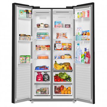 картинка Холодильник MFF191NFB чёрное стекло 