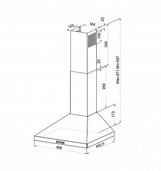 картинка Кухонная вытяжка Lex BRIZ 500 INOX  картинка Кухонная вытяжка Lex BRIZ 500 INOX