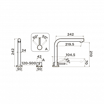 картинка Смеситель Omoikiri Nara-C 