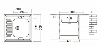 картинка Мойка Ukinox STD600.600 ---5C 0RS 