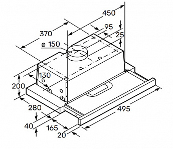 картинка Кухонная вытяжка Kuppersberg SLIMHIT 50 BG черная 