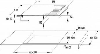 картинка Газовая варочная панель Gorenje GTW641EB 