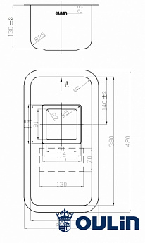 картинка Мойка для кухни Oulin OL-0361 SQUARE  картинка Мойка для кухни Oulin OL-0361 SQUARE