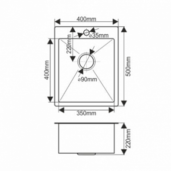 картинка Мойка для кухни Melana H4050 PROFLINE сатин  картинка Мойка для кухни Melana H4050 PROFLINE сатин