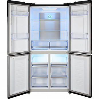 картинка Отдельностоящий холодильник Hiberg RFQ-500DX NFXQ INVERTER стальной лен 