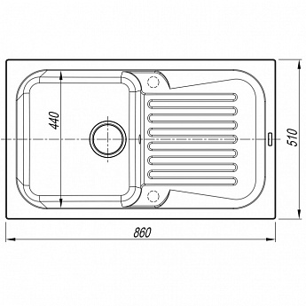 картинка Мойка для кухни Florentina Арона-860 