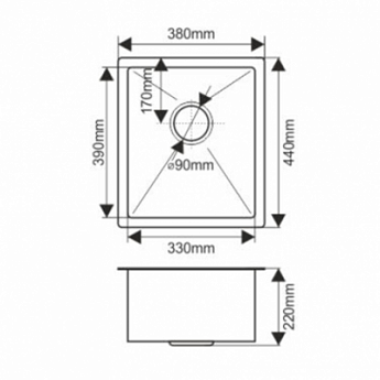 картинка Комплект H3844 MELANA ProfLine (мойка и коландер) сатин 