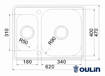 картинка Мойка для кухни Oulin OL-0304  картинка Мойка для кухни Oulin OL-0304