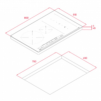 картинка Индукционная варочная панель Teka IZS 86630 MST BLACK 