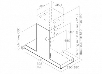 картинка Кухонная вытяжка Elica HAIKU WH/A/90 
