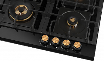 картинка Газовая варочная панель Weissgauff HGG 6445 BL Volcano Burner 