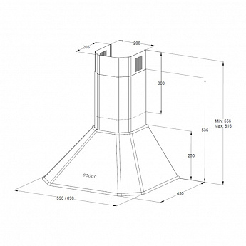 картинка Кухонная вытяжка Korting KHC 6839 NX 