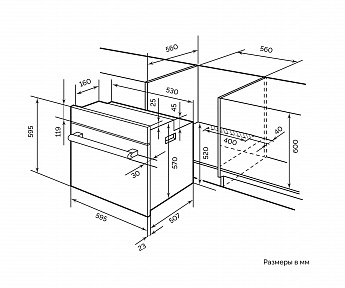 картинка Электрический духовой шкаф Lex EDS 100 WH 