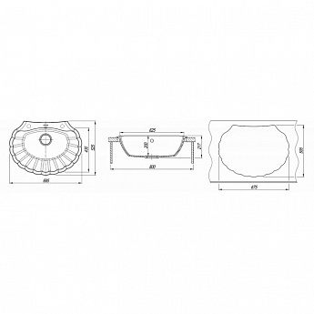 картинка Мойка для кухни Florentina Гребешок 