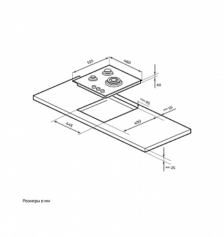 картинка Газ на стекле варочная панель MILLEN MGHG 451 BL 