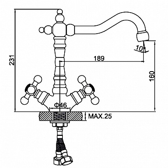 картинка Смеситель Ledeme H19C L4019C бронза 
