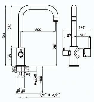 картинка Смеситель Rivelato Tovel 9025203 
