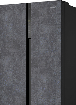 картинка Отдельностоящий холодильник Weissgauff WSBS 500 Inverter NoFrost Rock Glass 